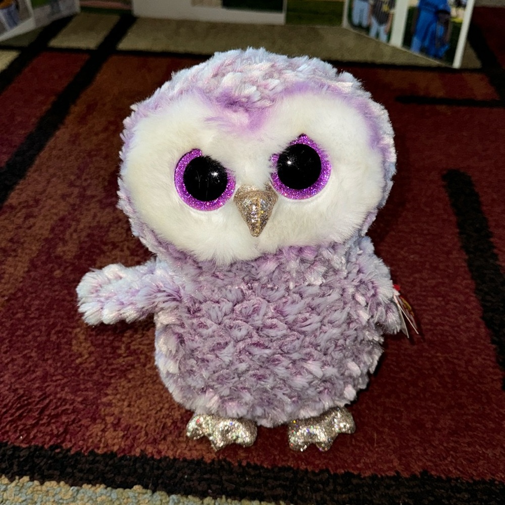 Ty Beanie Baby Owl‎ Moonlight